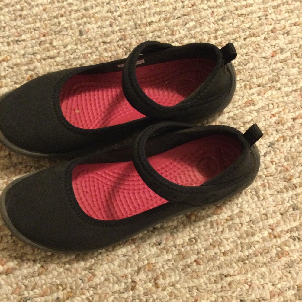 Mary Jane Style Black Crocs Kids Size